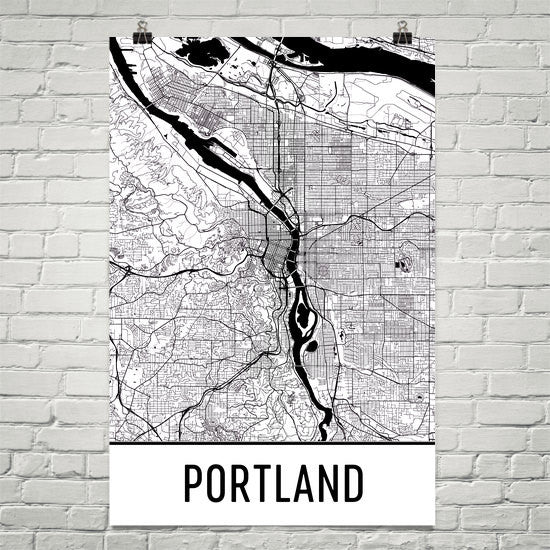 Potland Map City Street Map Portland Oregon