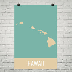 Hawaii USA Street Map Poster Black