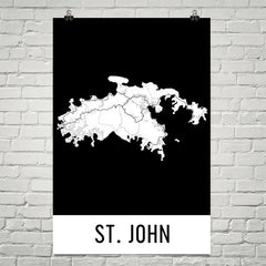 St. John Street Map Poster Black