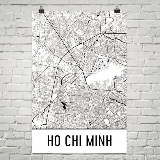 Ho Chi Minh City Street Map Poster White