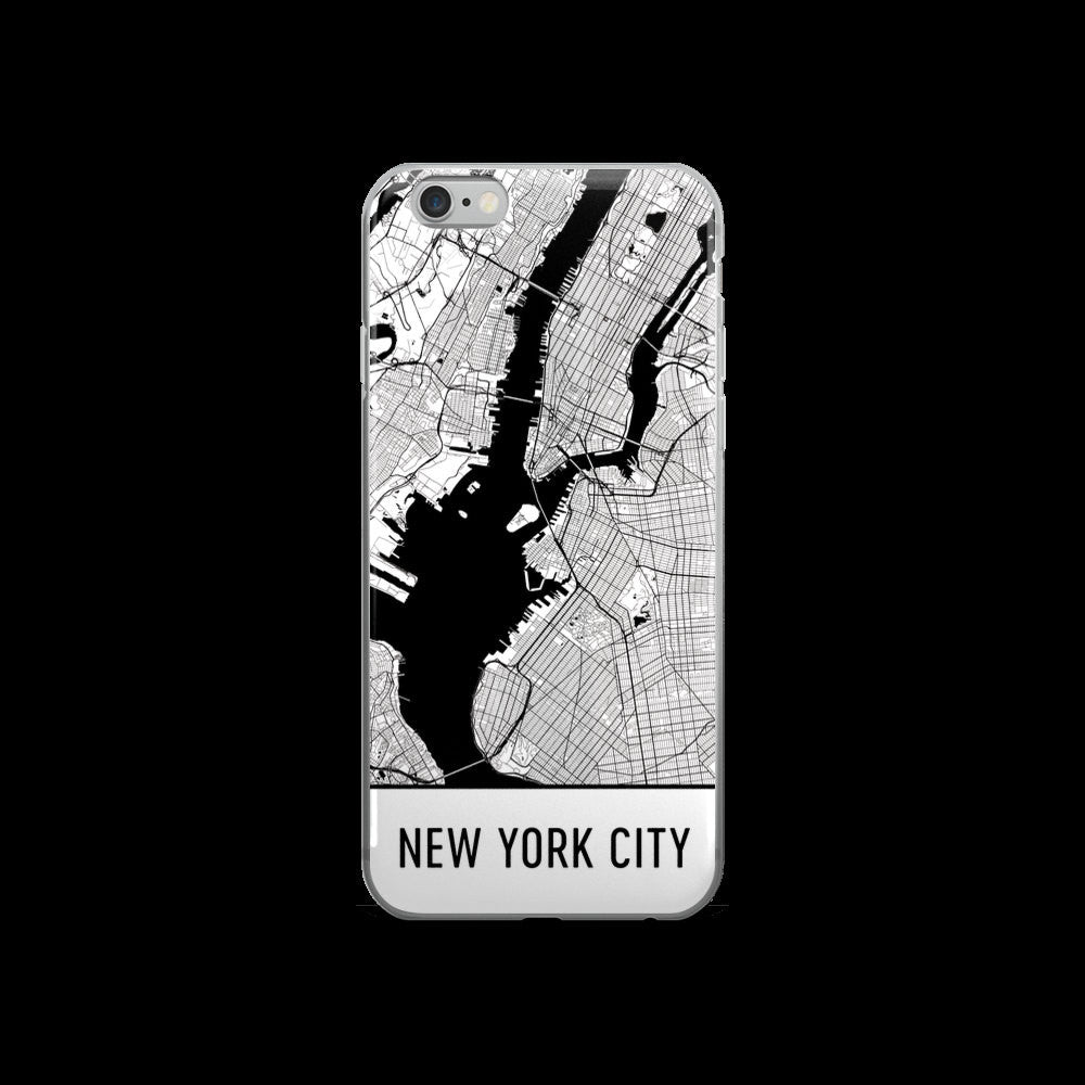 New York Map iPhone 5 or 5s Case by Modern Map Art