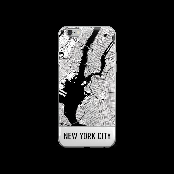 New York Map iPhone 5 or 5s Case by Modern Map Art