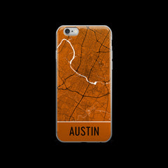 Austin Map iPhone 6 Plus or 6s Case by Modern Map Art