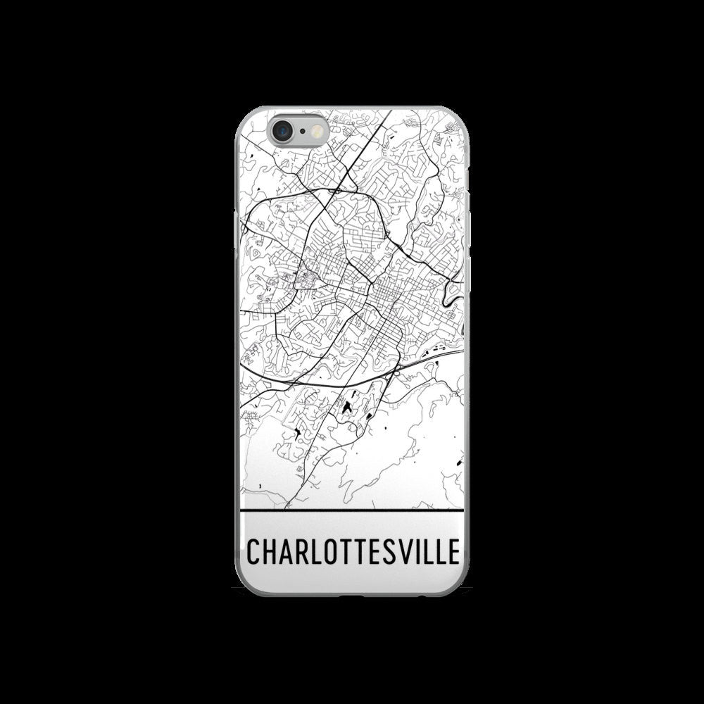 Charlottesville Map iPhone 5 or 5s Case by Modern Map Art