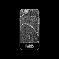 Paris Map iPhone 6 or 6s Case by Modern Map Art