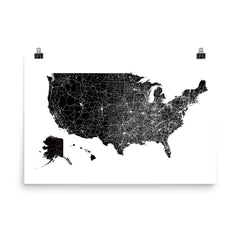 US Map Poster