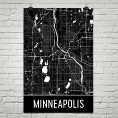 Minneapolis MN Street Map Poster Purple