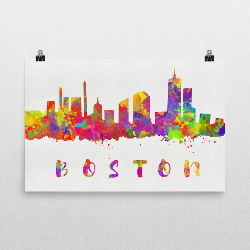 Boston Skyline Art Print