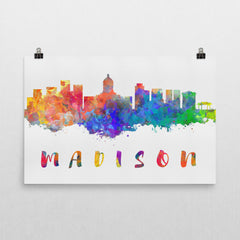 Madison Skyline Art Print
