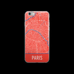 Paris Map iPhone 6 Plus or 6s Case by Modern Map Art