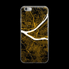 Pittsburgh Map iPhone 6 or 6s Case by Modern Map Art