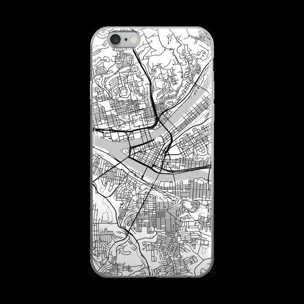 Pittsburgh Map iPhone 5 or 5s Case by Modern Map Art