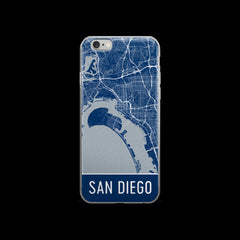 San Diego Map iPhone 7 Case by Modern Map Art