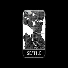 Seattle Map iPhone 6 or 6s Case by Modern Map Art