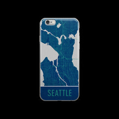 Seattle Map iPhone 7 Case by Modern Map Art