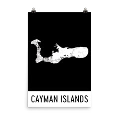 Cayman Islands Street Map Poster Blue