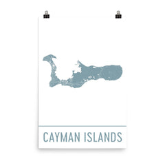 Cayman Islands Street Map Poster Black