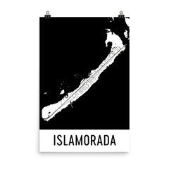 Islamorada Street Map Poster Blue