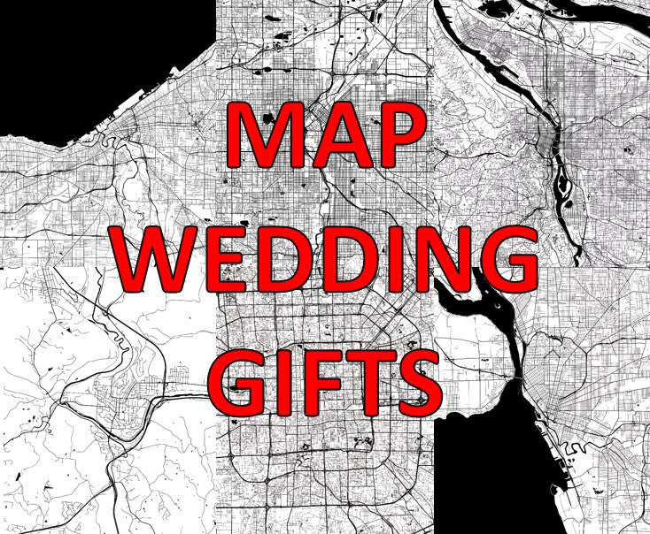 Wedding Gift, Wedding Anniversary, Gift For Bride, Bridal Gift Ideas, Wedding Gifts For Couple, For Parents, Wedding Sign, Wedding Map