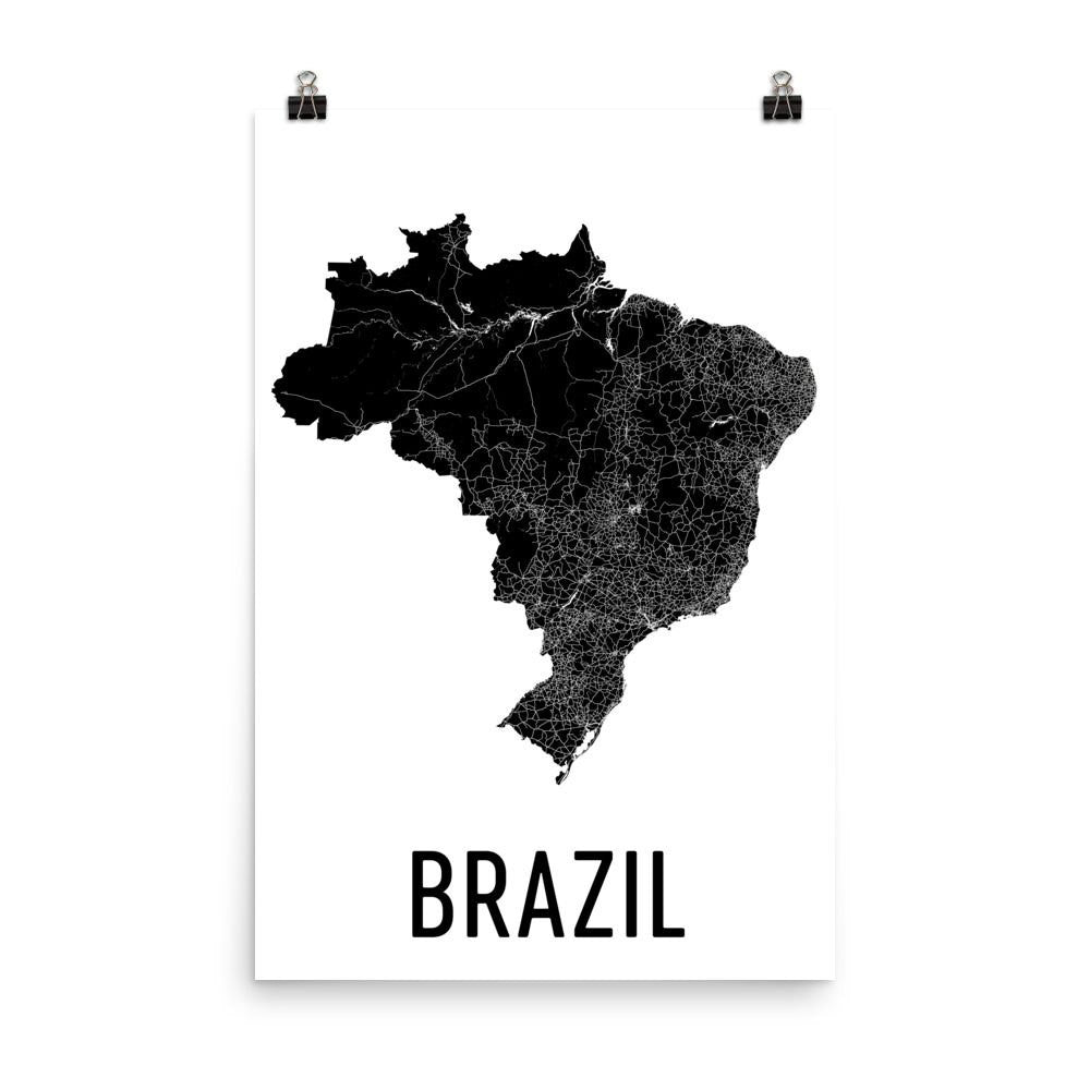 Brazil Map Poster