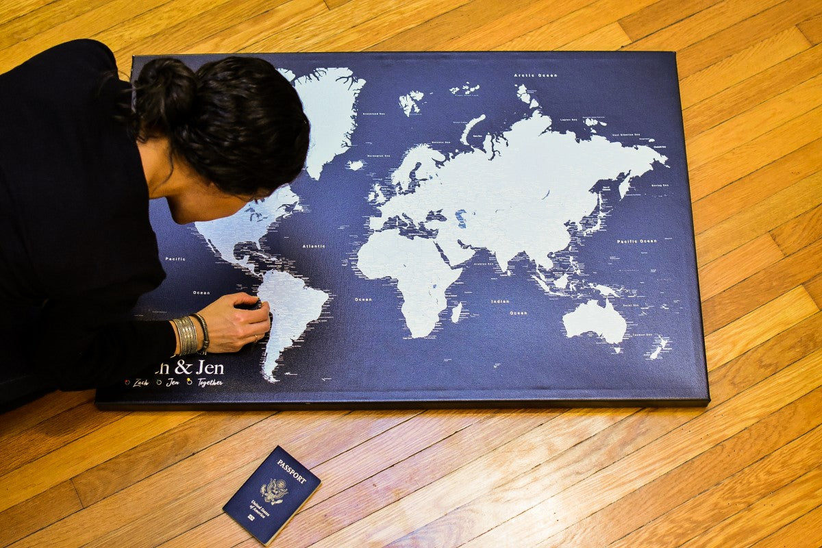 Custom World Map, Vision Boards For Travel